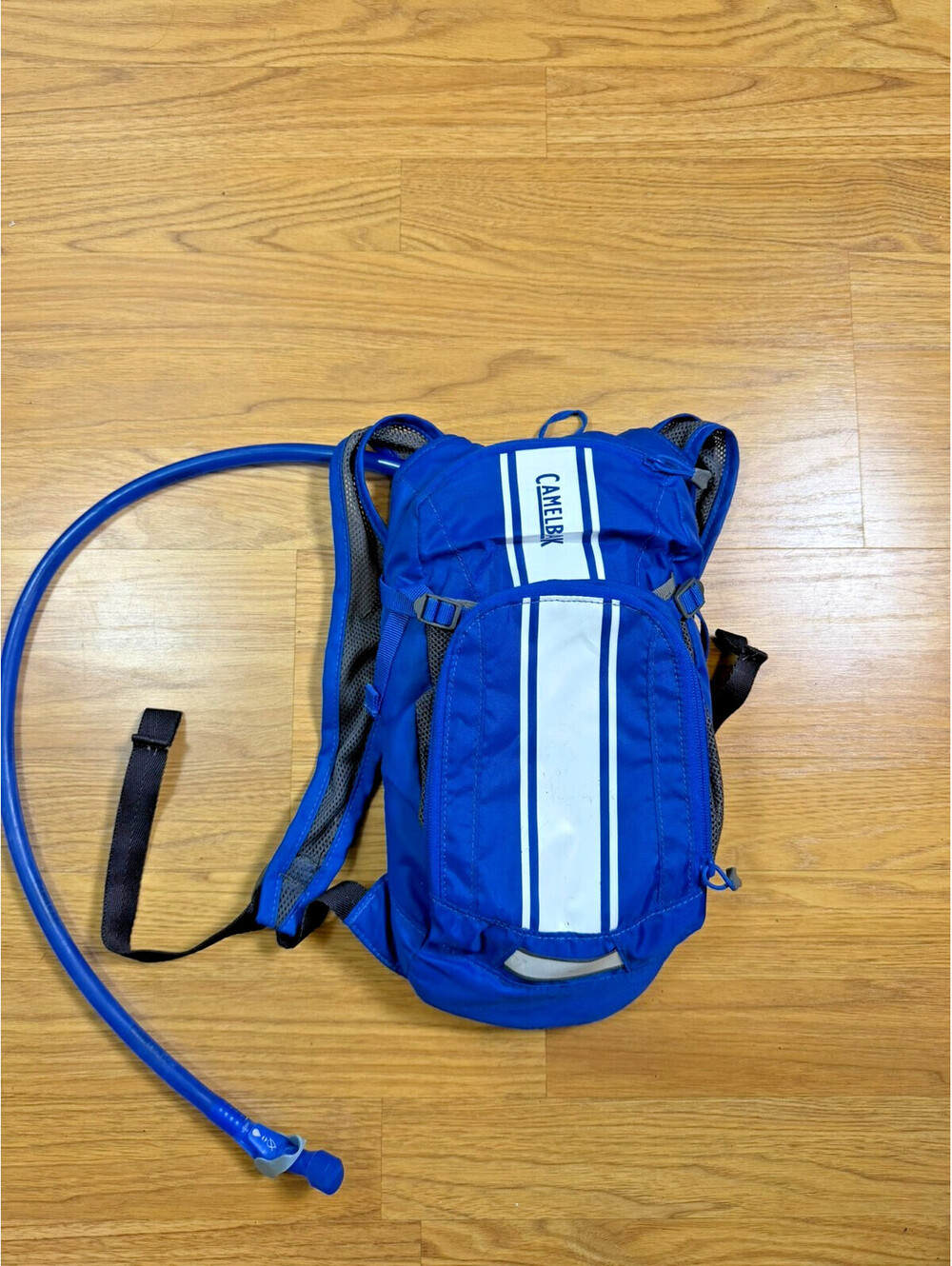 CamelBak Rogue Hydration Pack Backpack Blue White Racing Stripe Hiking Cycling